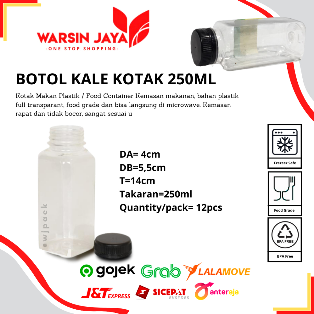 BOTOL KALE KOTAK 250ML