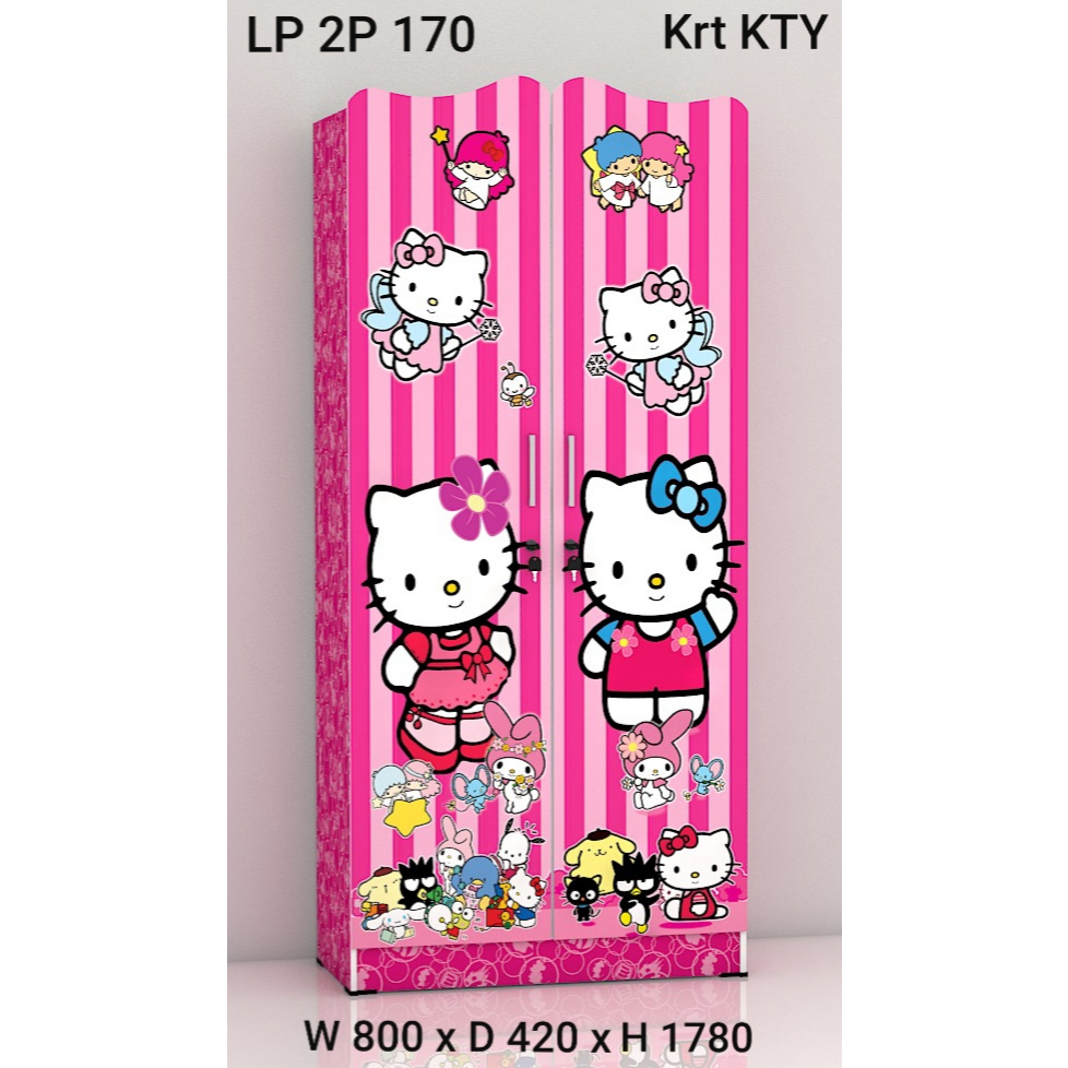 Lemari Pakaian Anak 2 Pintu Softboard
