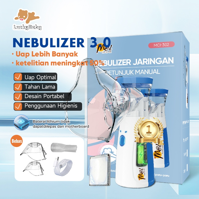 MCI Nebulizer Portable Mesh Alat Terapi Pernapasan Portable Handheld Inhaler Mesh Nebulizer Mesin Al