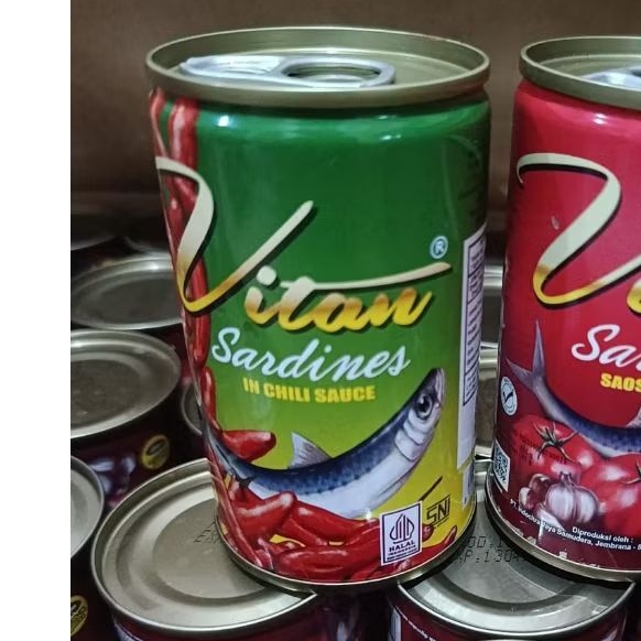 155 gram Sarden Kaleng Vitan Varian Cabai