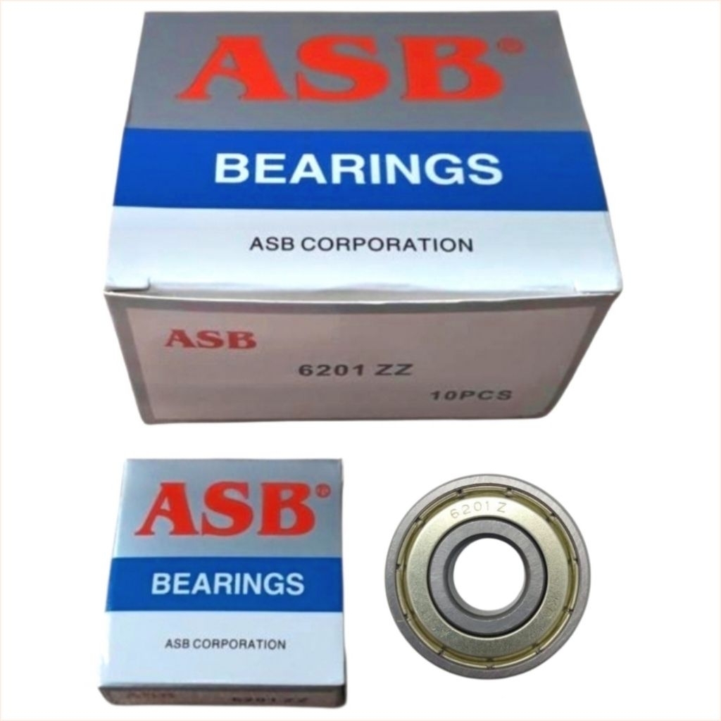 Bearing 6201 ZZ ASB Ukuran 12x32x10 mm Bering Laher 12 x 32 x 10 mm