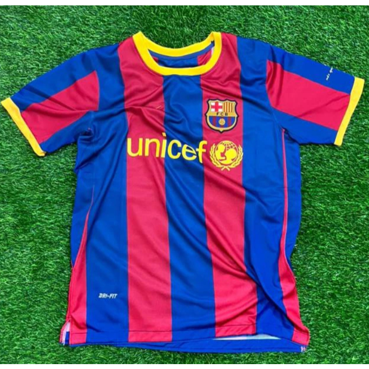 LIGA SPANYOL JERSEY RETRO VINTAGE B4RC4 HOME FINAL LONDON 2010-2011 GRADE ORI