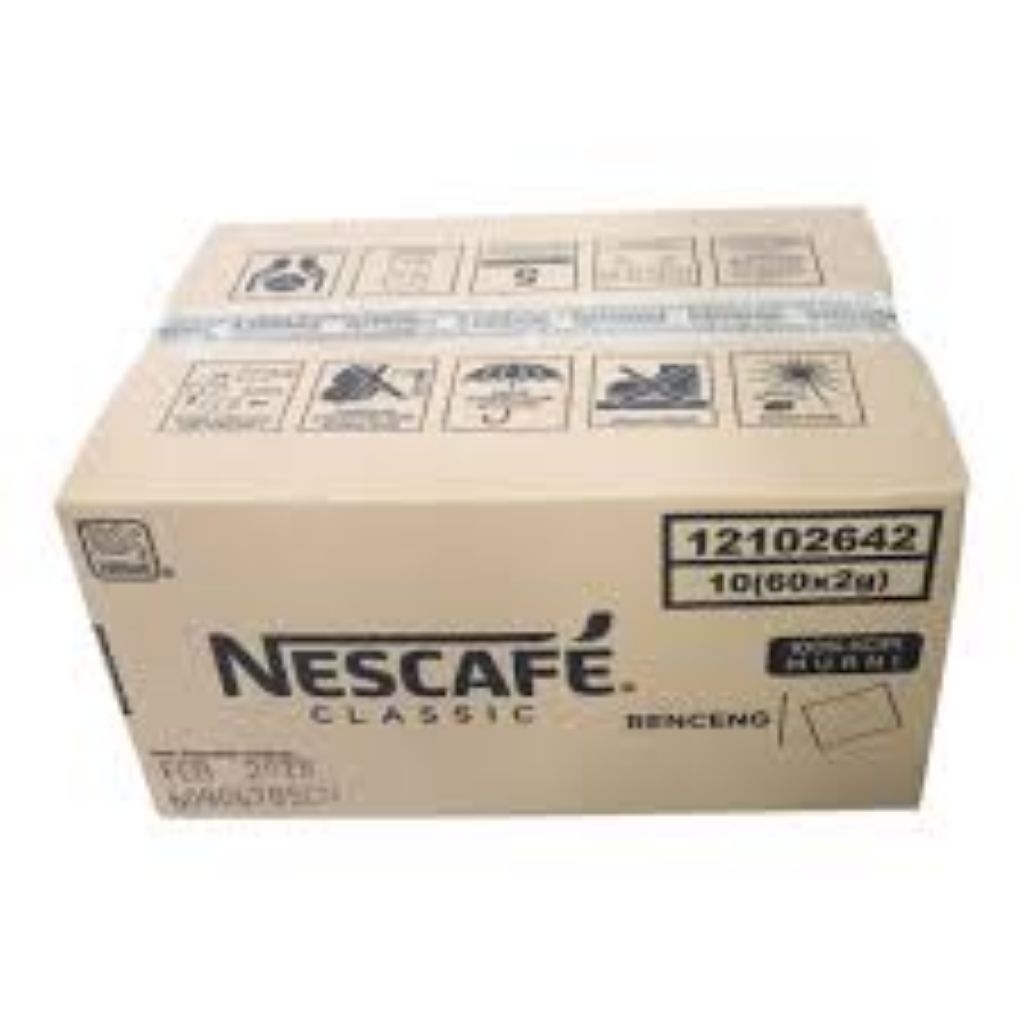 1 DUS KOPI NESCAFE CLASSIC SACHET NETTO 60 RENCENG X 10 PCS X 2 GR muraah