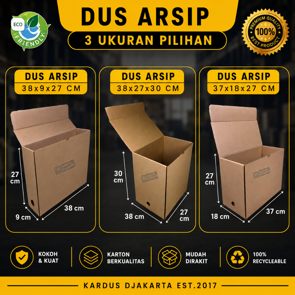 Dus Arsip Box File Karton Arsip Berbagai Ukuran