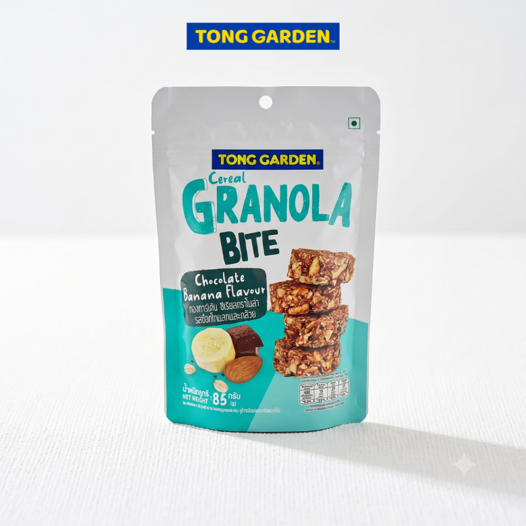 Tong Garden - Granola Bite Chocolate & Banana 85gr / Sereal Granola Rasa Coklat & Pisang