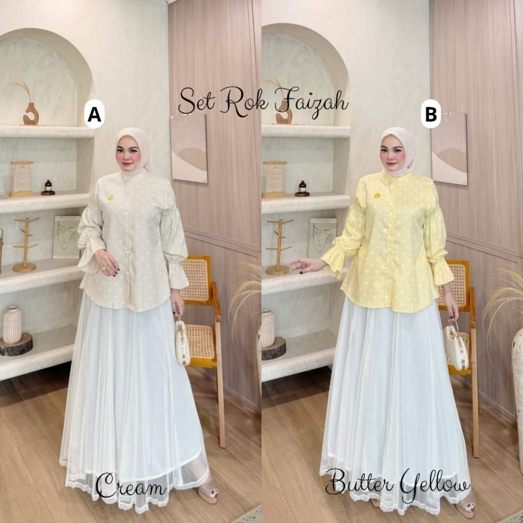 SET ROK KEMEJA FAIZAH by POPPY SYARI cek stock