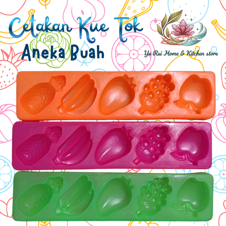 1 PCS CETAKAN KUE BENTUK BUAH/CETAK BANGKIT SAGON KOYA BUAH/CETAKAN KUE THOK PLASTIK