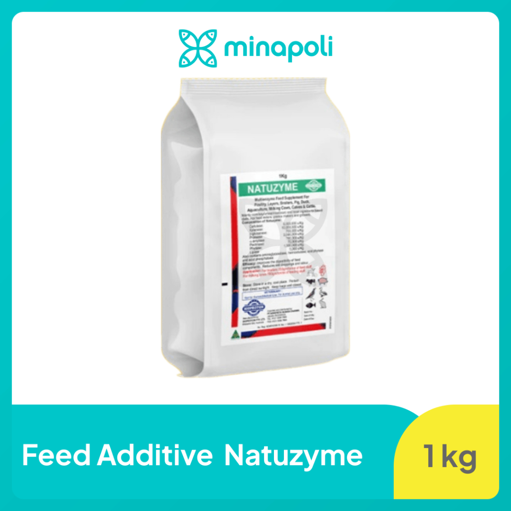 Natuzyme  Suplemen Enzyme Multi Enzim untuk Ternak Ayam Bebek Unggas & Ikan kemasan 1 kg