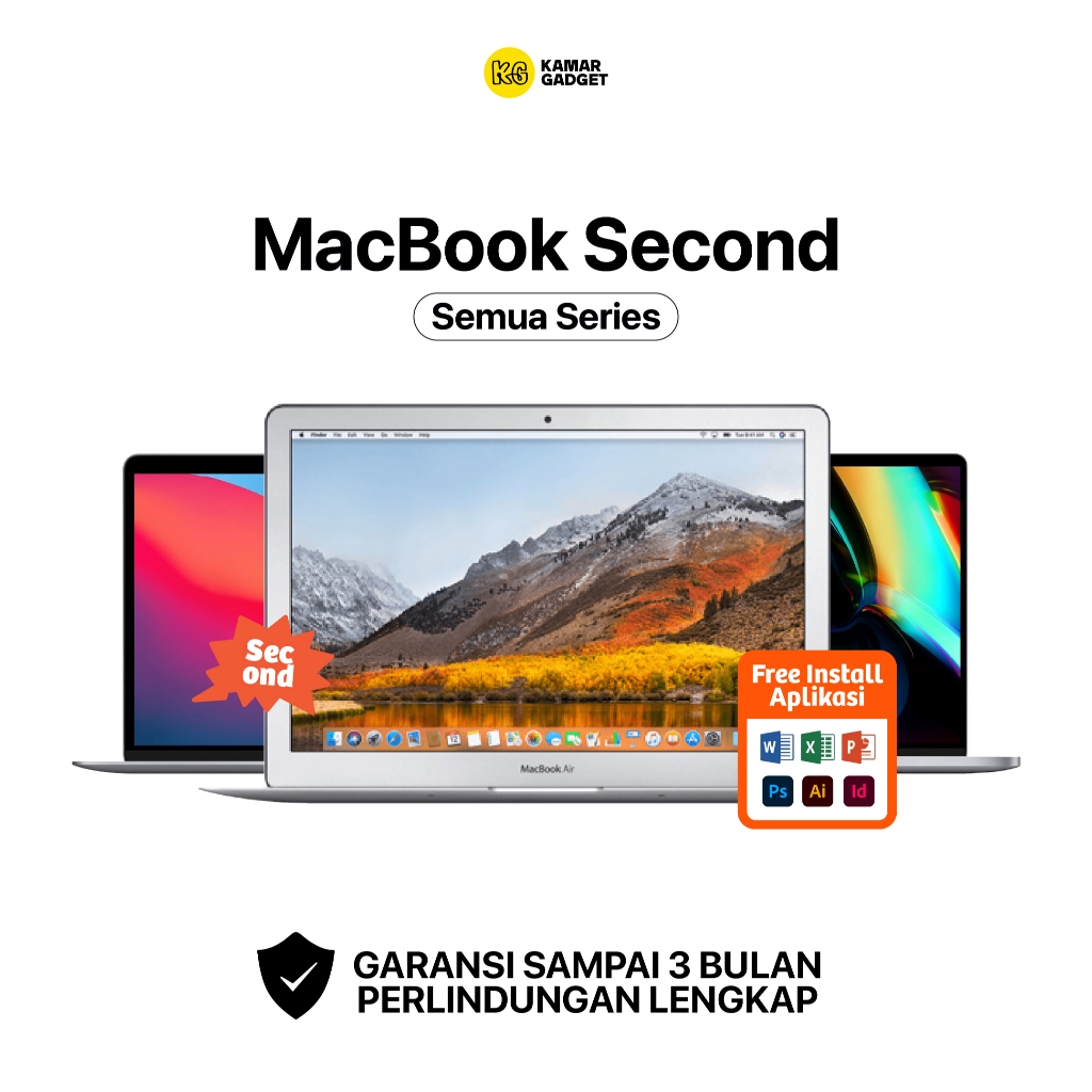 MacBook Second Air Series 2017 2018 2019 2020 Fullset Original Second Bergaransi Resmi