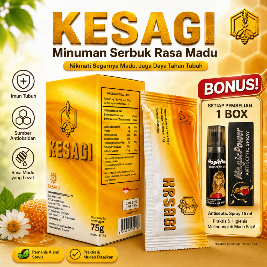 KESAGI ASLI MINUMAN BUBUK INSTAN MADU KESEHATAN - KOSAGI ORIGINAL BPOM