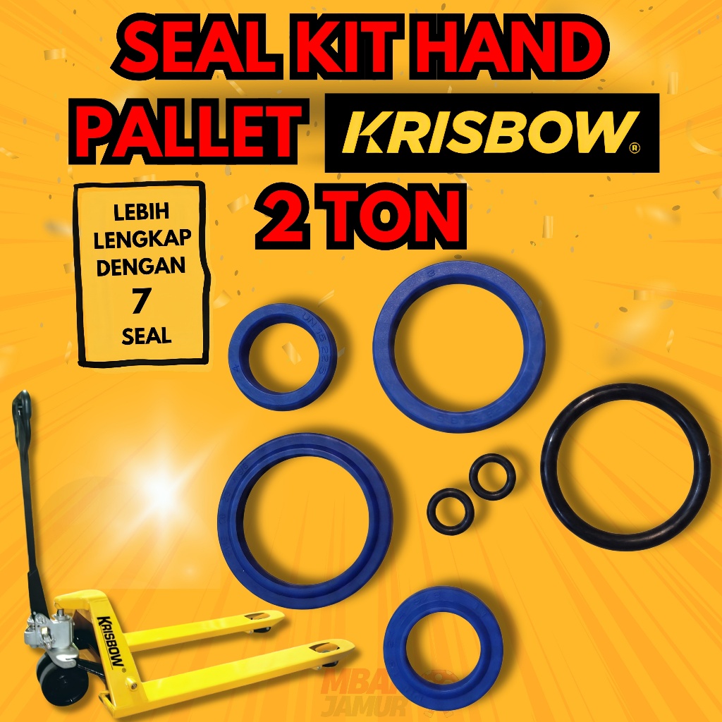 Paket Seal Hand Pallet 2 Ton KRISBOW Lengkap 7 Pcs - As Utama 28mm Sparepart Hidrolik Pompa