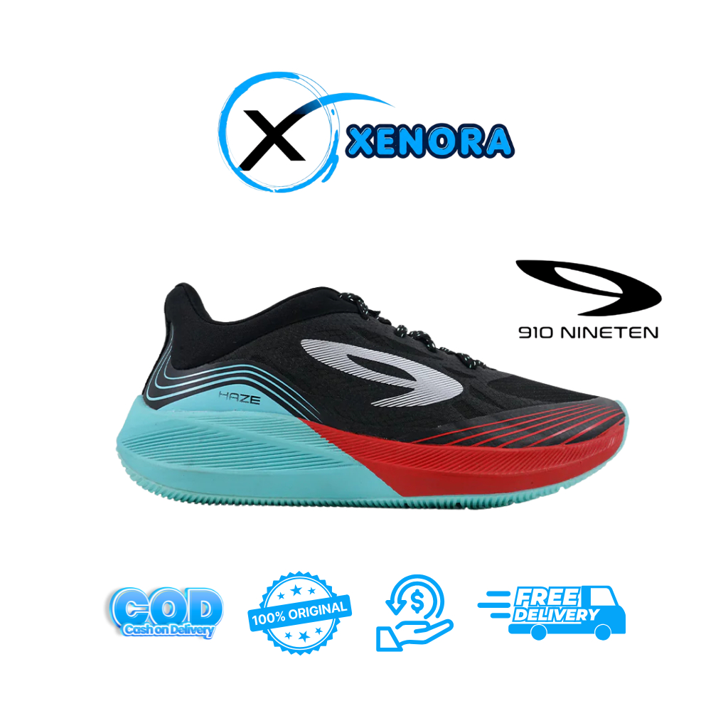 HAZE VISION 1.0 HITAM BIRU MUDA/SEPATU LARI HAZE VISION 910 NINETEN/RUNNUNG SHOES 910