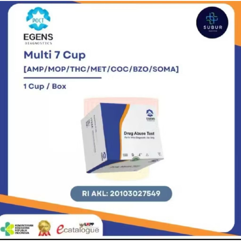 DRUG ABUSE TEST MULTI 7 CUP SOMA MERK EGENS