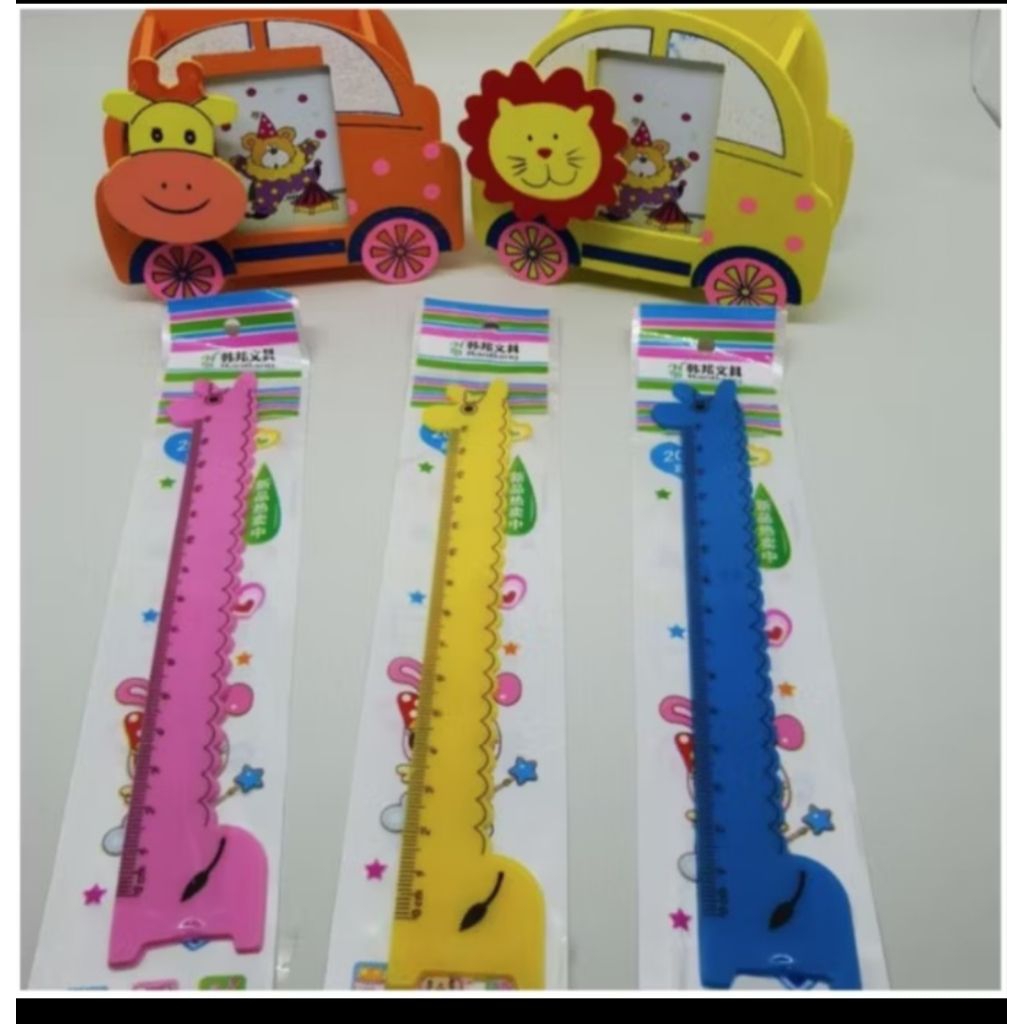 Penggaris Plastik Jerapah Lucu 15cm