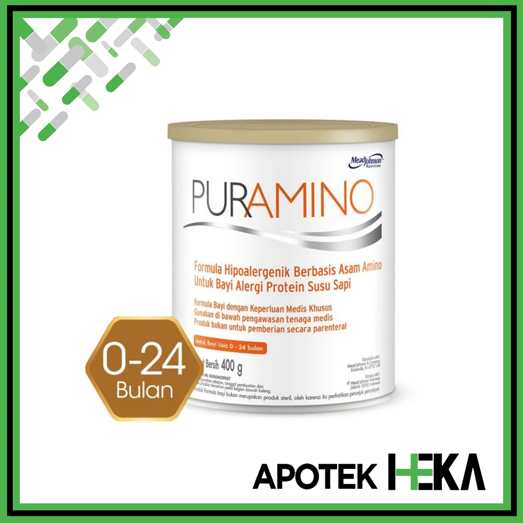 Puramino Kaleng 400 g - Susu Formula Hipoalergenik Alergi Susu Sapi