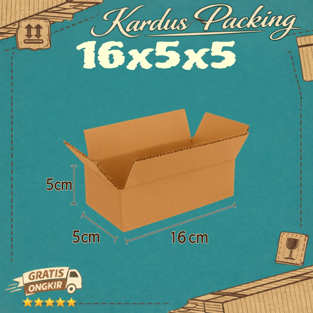 Kardus Polos UK 16x5x5 Karton Box Polos Kardus Packing Dus Kecil Dus Besar Karton Box Packing