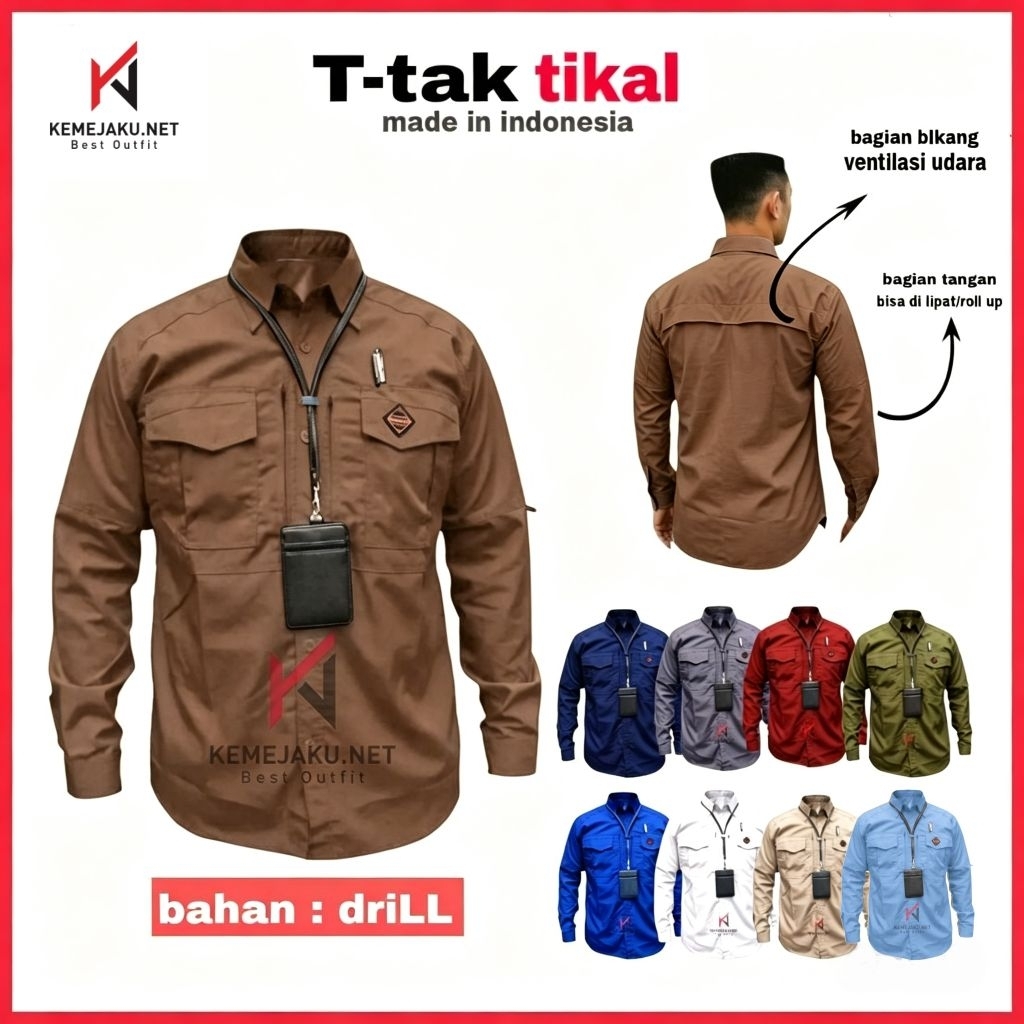 Baju PDL lapangan outdoor | Kemeja Taktikal pria wanita | Kemeja Taktical Pria Lengan Panjang | Keme