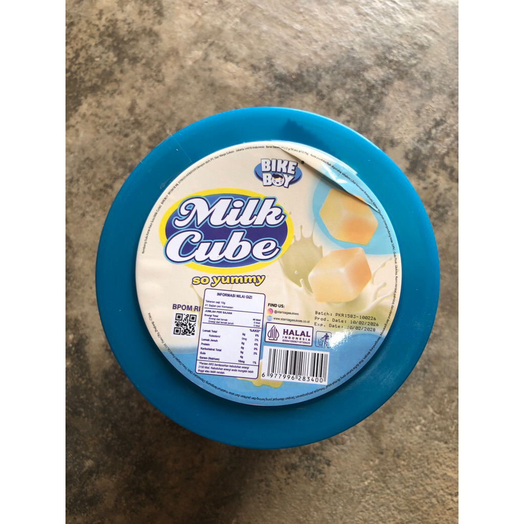 MILK CUBE ( Permen Susu ) BIKE BOY