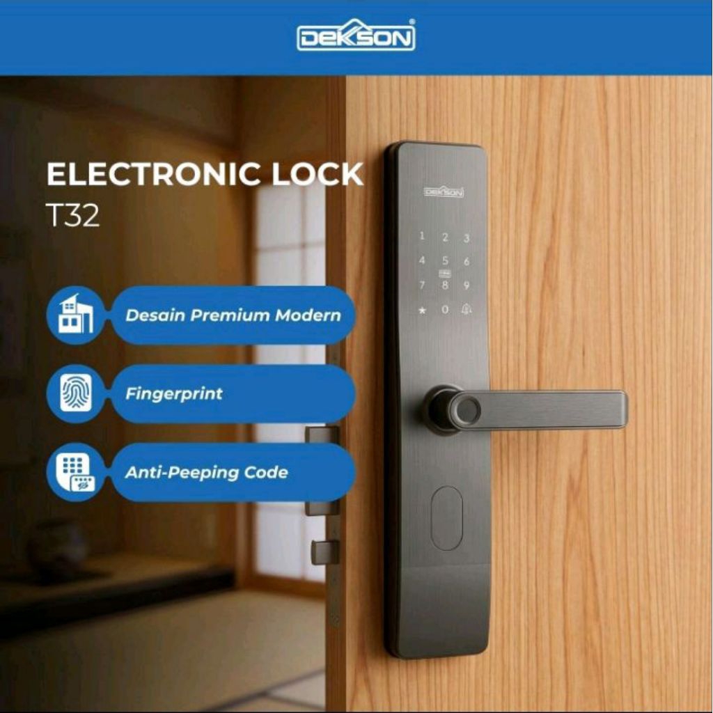Smart Lock Door/Electronic Lock/Kunci Digital/Dekson/Dekkson/EL T32