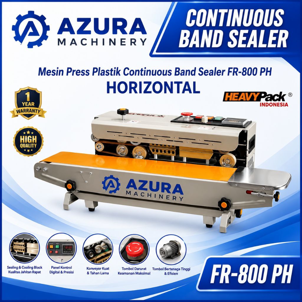 FR-800PH Continuous Band Sealer Mesin Press Segel Plastik FR-800