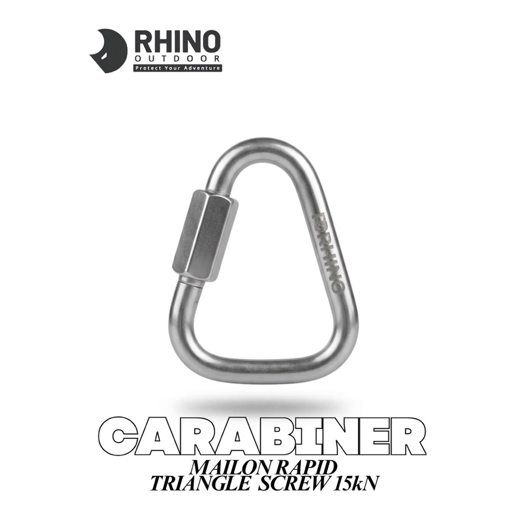 mailon rapid segitiga triangle carabiner safety screw lock for climbing rescue etc