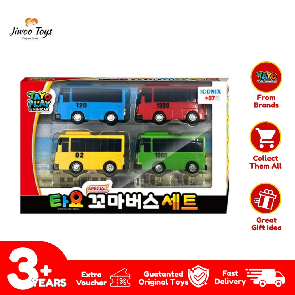 Mainan Tayo The Little Bus Play Minicar Tayo Bus Set TYT-112002