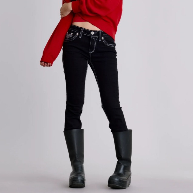 Original Rock Revival Daphne Straight Jeans in Black