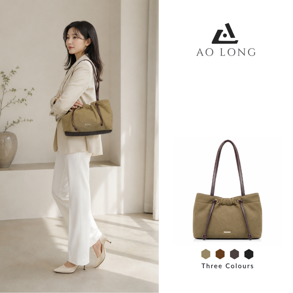 AOLONG Tas Bahu Wanita DESIREE DK8006 Shoulder Bag Cantik Bahan Suede