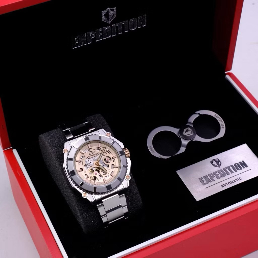 JAM TANGAN PRIA EXPEDITION E 3009 E3009 EXP3009 AUTOMATIC SAPPHIRE ORIGINAL GARANSI 1TAHUN