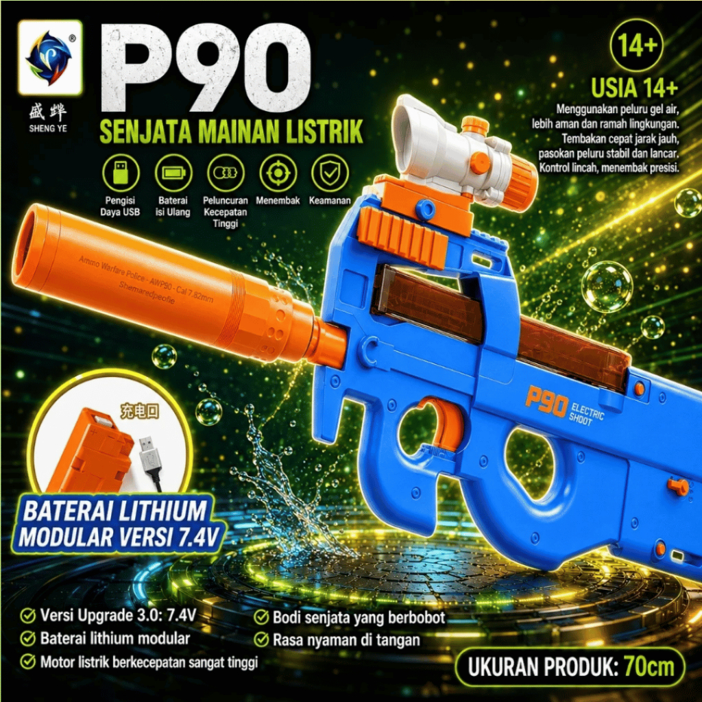 MahiToys WGB P90 Mainan Anak Electric Water Gel