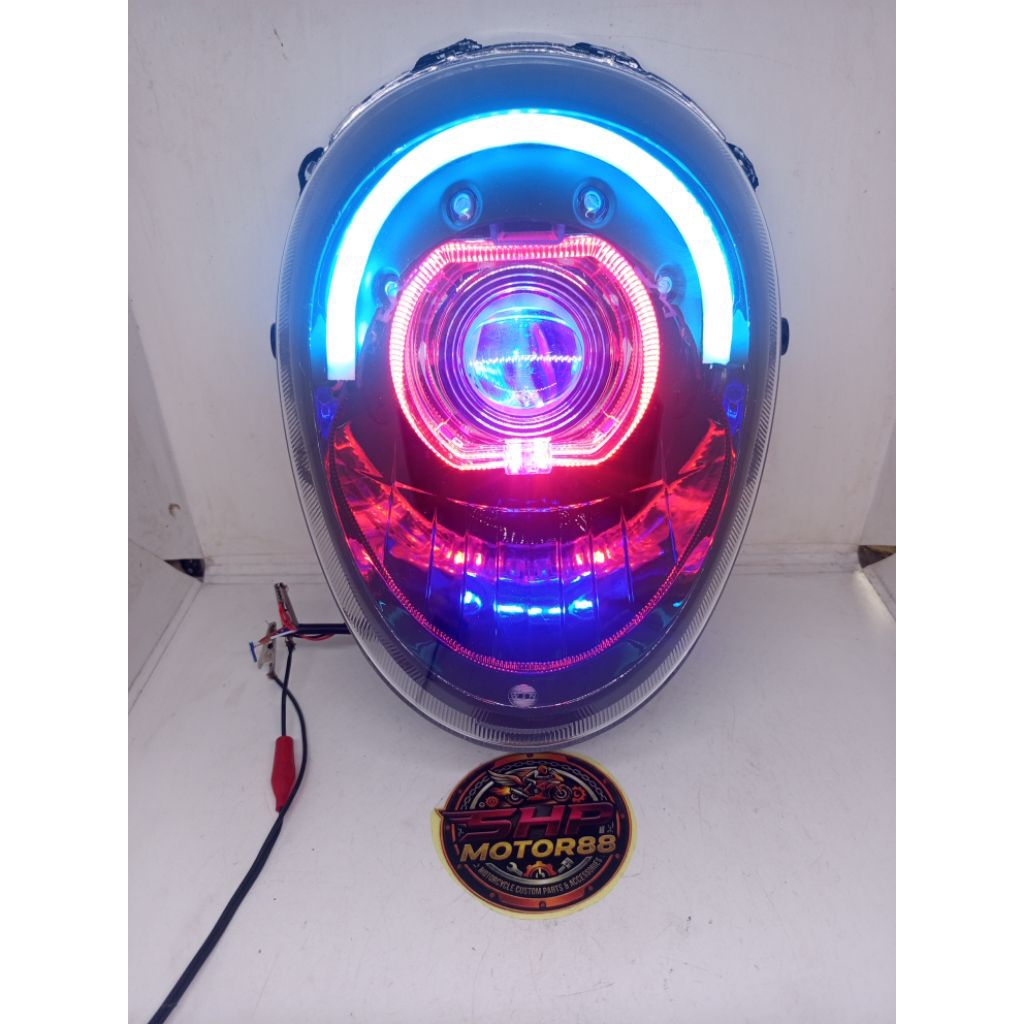 REFLEKTOR LAMPU DEPAN SCOOPY 2013-2016 LAMPU SEMI BILIED PLUS ALIS