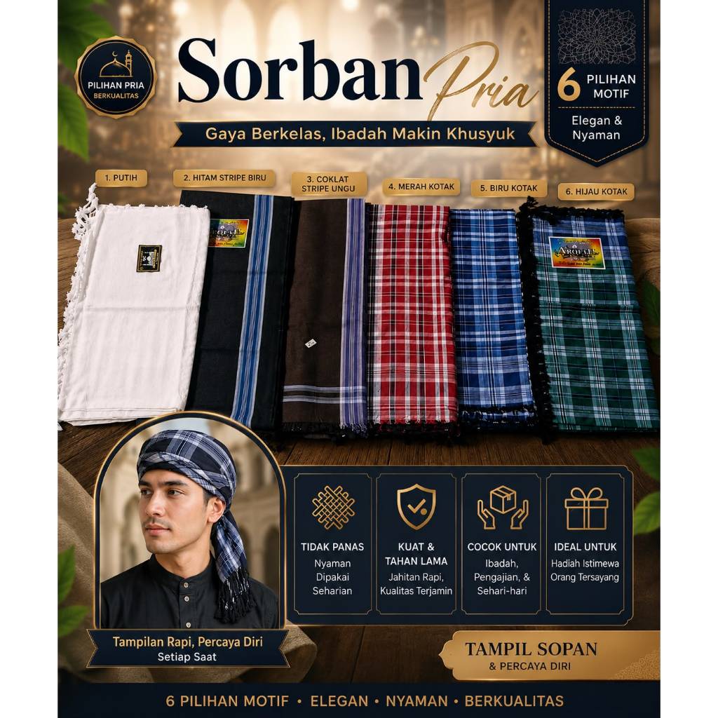 Sorban Arab Rumbai | Sorban Santri | Sorban Keren