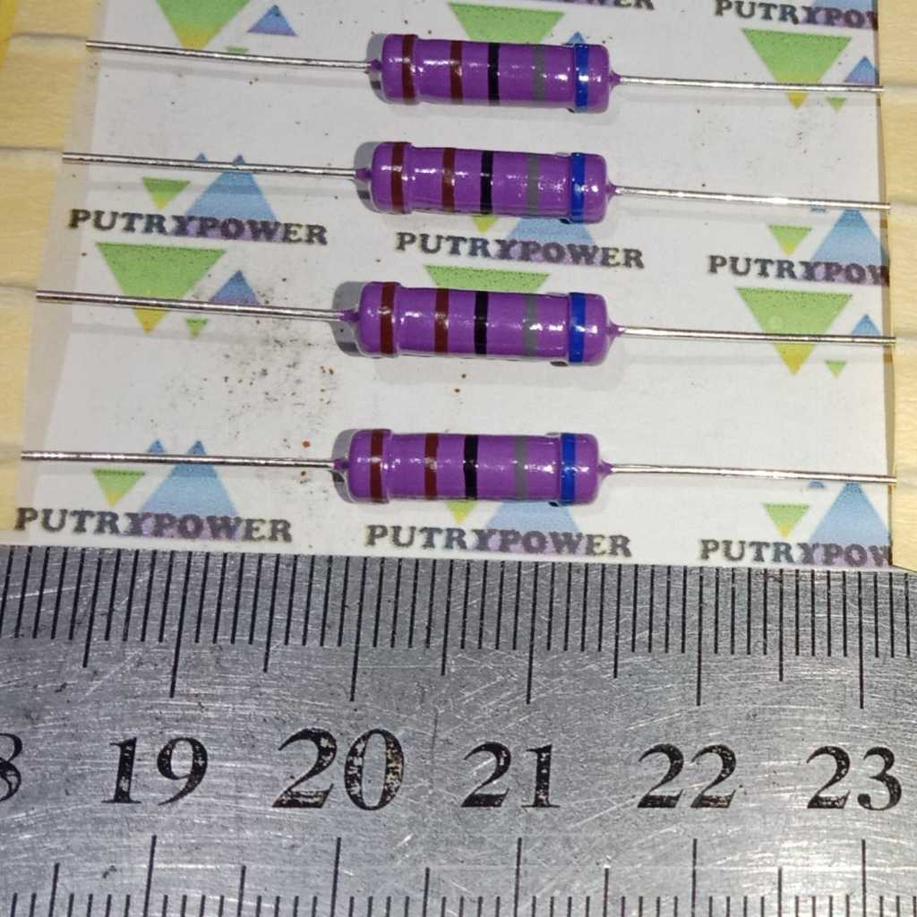 5PCS UNGU 6K8  2W 1% METAL FILM KAKI TEMBAGA resistor 6.8k  2watt  6,8 kilo ohm 2 w 2 watt 1 persen 