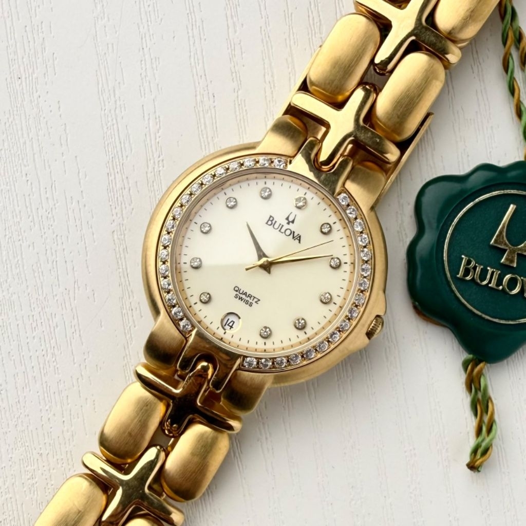 Bulova Swiss Diamond Indeks bezel Vintage