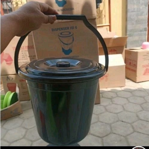 1PCs Ember Timba hitam 3 GL + tutup 11 liter tasyakuran / air / slametan / hajatan/syukuran/muludan