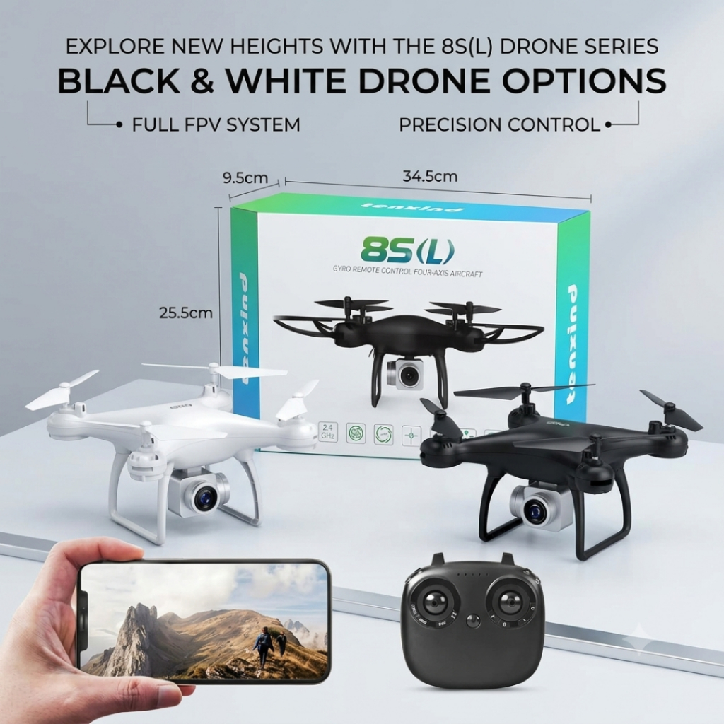 Drone TXD 8S L FPV WiFi Camera Quadcopter 2.4GHz Altitude Hold Headless Mode One Key Return Drone Ka