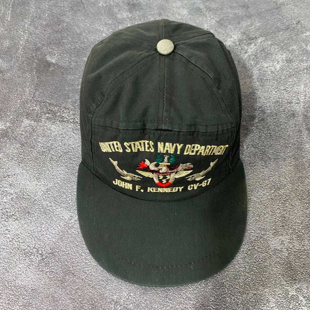 Topi USS John F. Kennedy CV-67 US Navy Department Original Thrift Cap Vintage Unisex