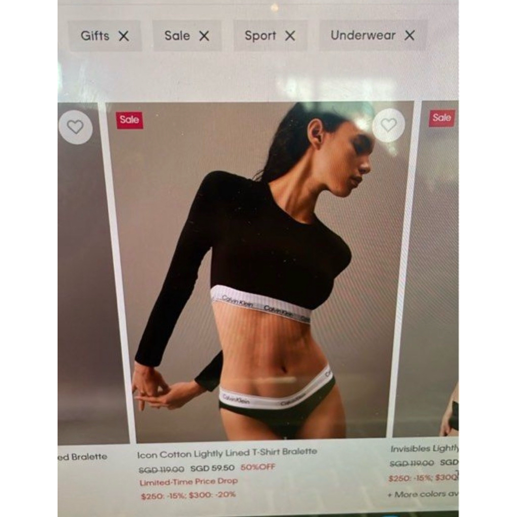 calvin klein - icon cotton lightly lined tshirt bralette