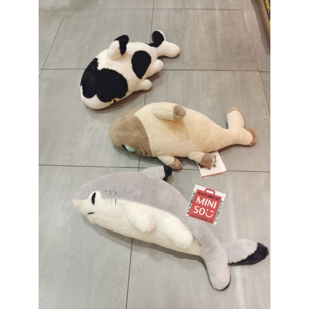 OH SOME Boneka JUMBO SHARKITTY Plush Collection (70cm) GREY SHARK / COW / SIAMESE