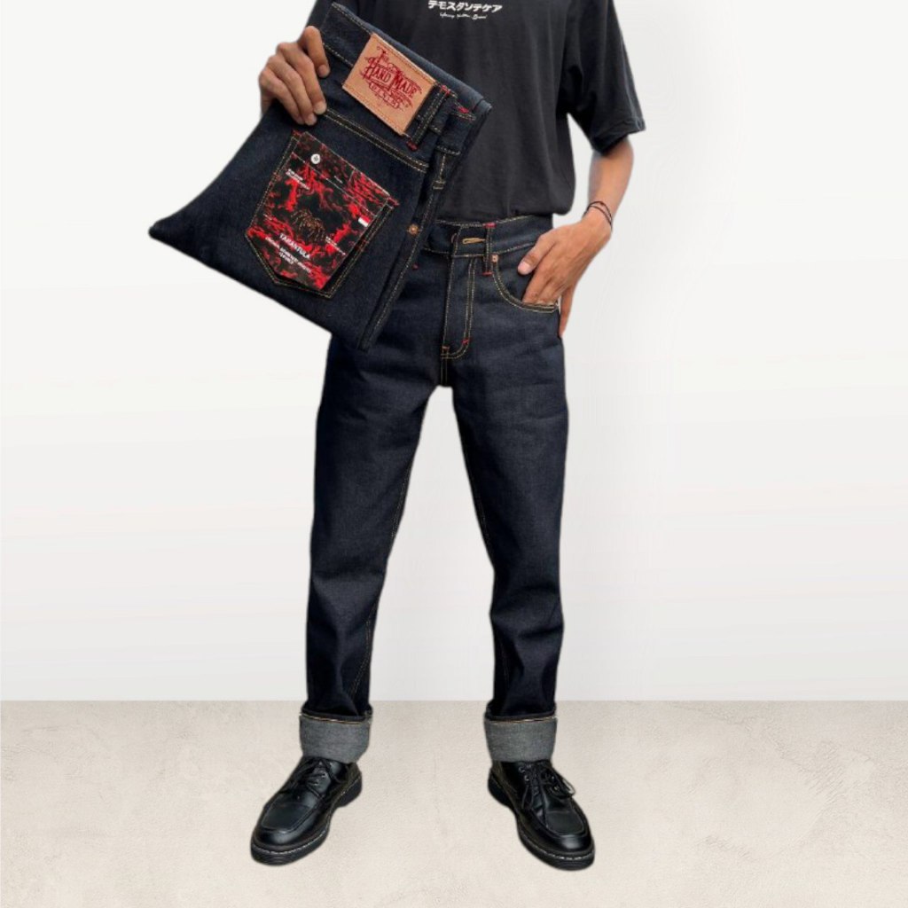 Celana Denim Slimfit 15oz Sunforized UK 22-40 Selvedge Accent Original