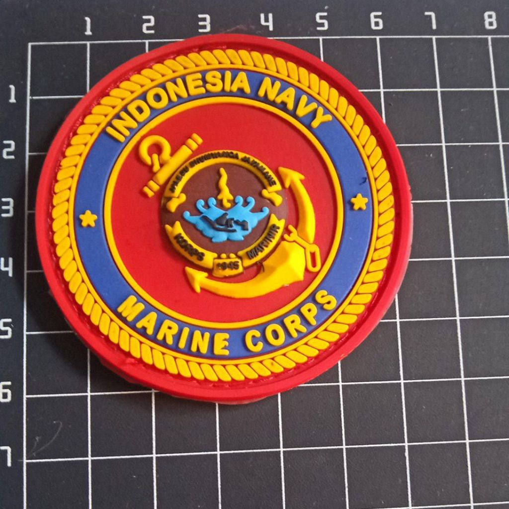 Patch Rubber Marinir 3D diameter 6cm