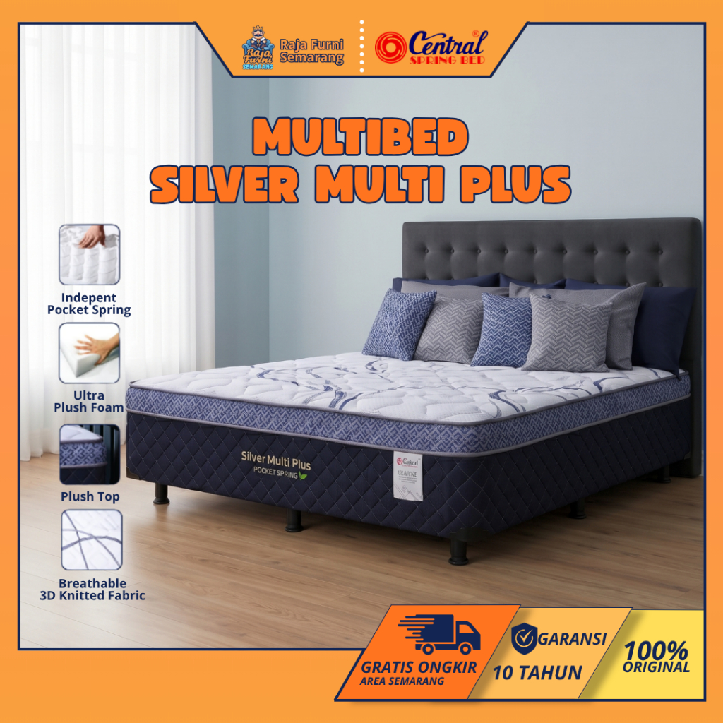 CENTRAL SPRING BED SILVER MULTI PLUS POCKET SPRING Kasur Multibed Premium Tanpa Dipan Semarang - Div