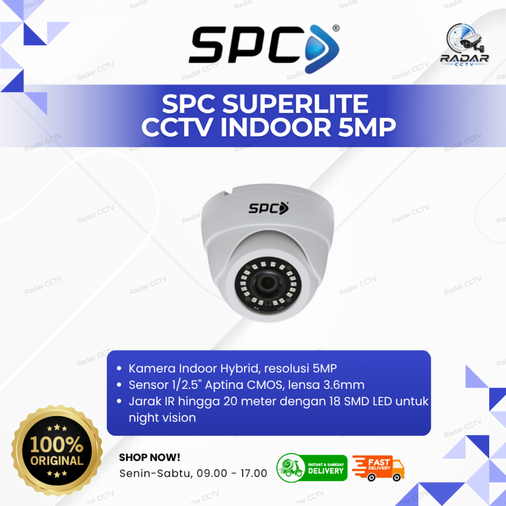 CAMERA SPC SUPERLITE 5MP INDOOR | Kamera CCTV INDOOR SPC Resolusi HD 1080P 5 MP
