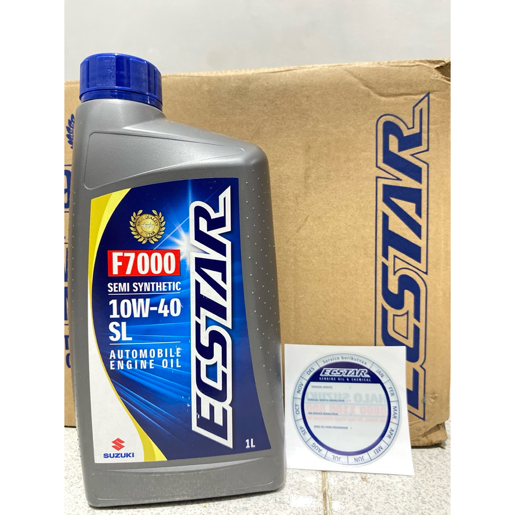 Oli Mesin Mobil Suzuki Ecstar F 7000 10W-40 SL Kemasan 1Liter Original SGO
