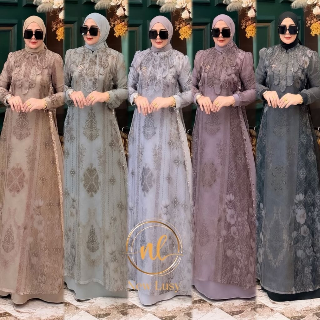 Aurelia Dress-New Lusy || Gamis Mewah || Gamis baru 2026 || Gamis Pesta || Gamis Viral || Gamis  Ele
