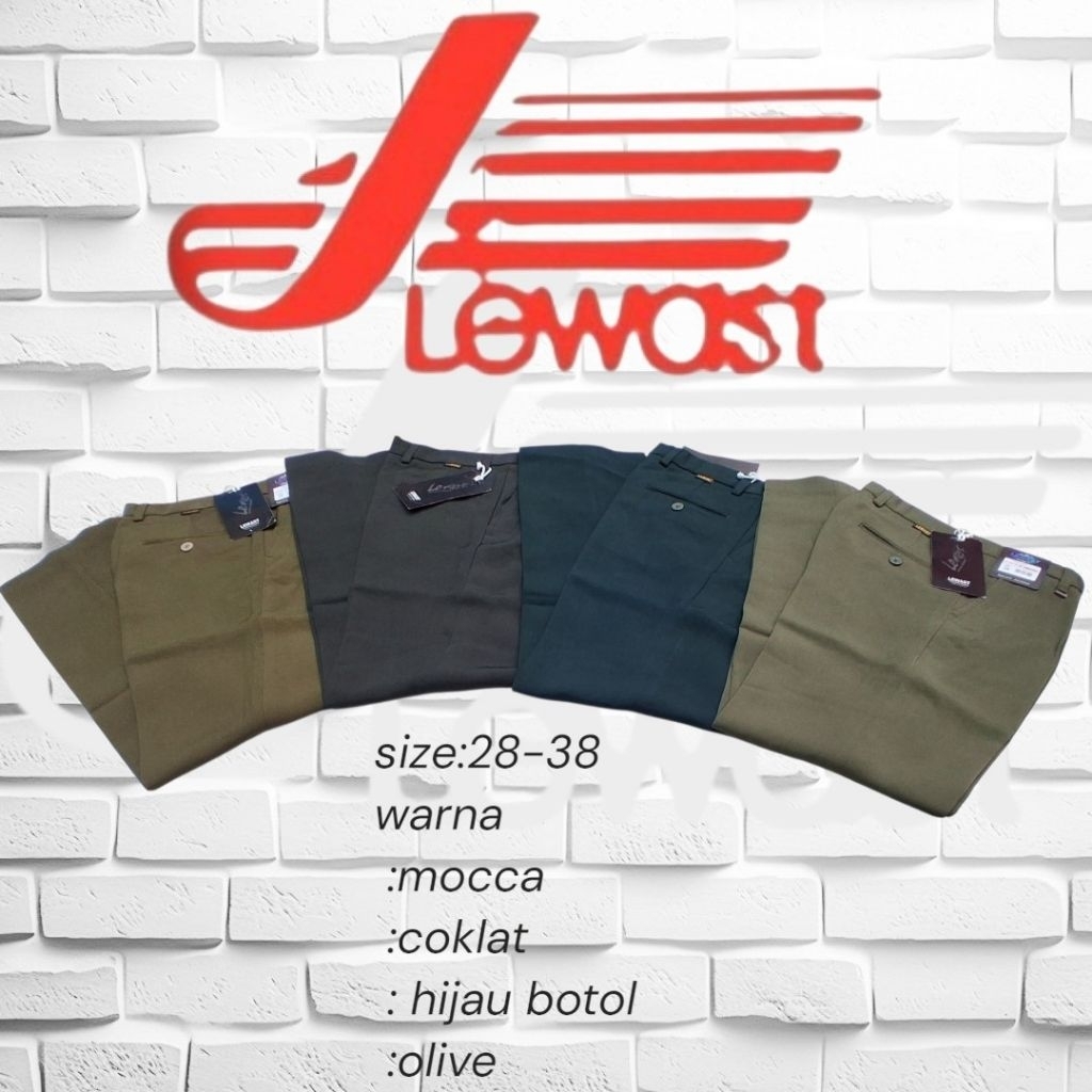 Celana dasar lewast Formal Pria Slimfit