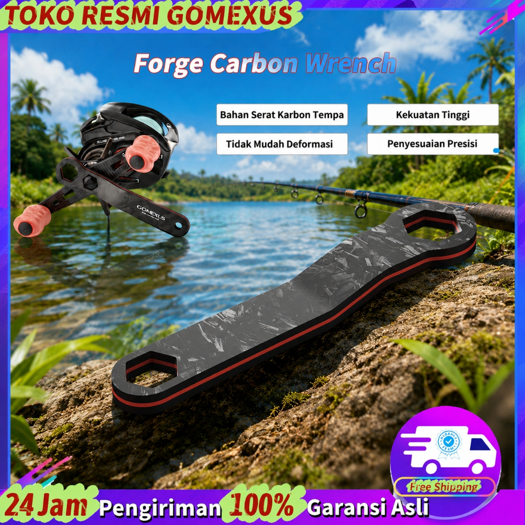 Gomexus GJ Kunci pas Forge Carbon Wrench Modifikasi Lure  Kekuatan Tinggi Tahan Lama Tidak Mudah Ben