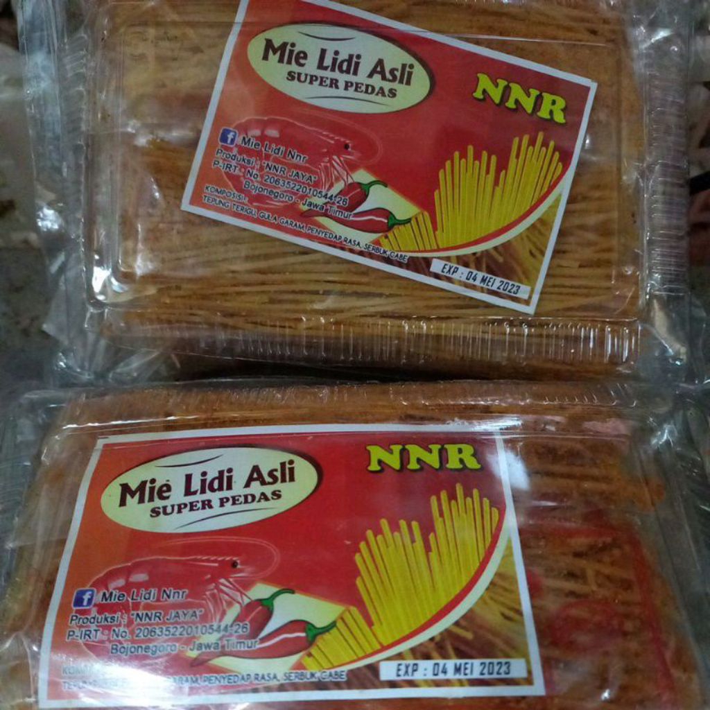 Mie lidi NNR kemasan mika 4box mika