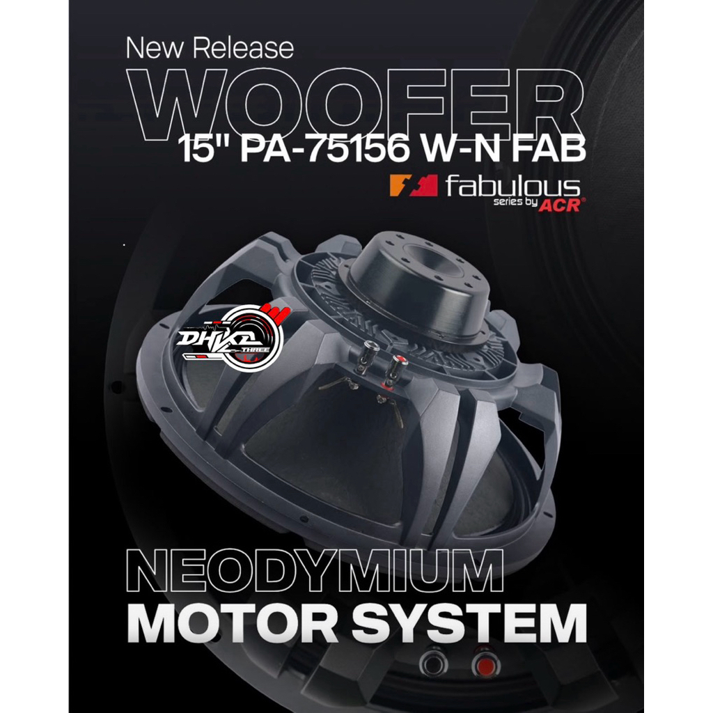 SPEAKER ACR FABULOUS 15” NEO PA-75156 W-N FAB NEODYMIUM ORIGINAL / Speaker Acr Fabulous 15 Inch 15” 