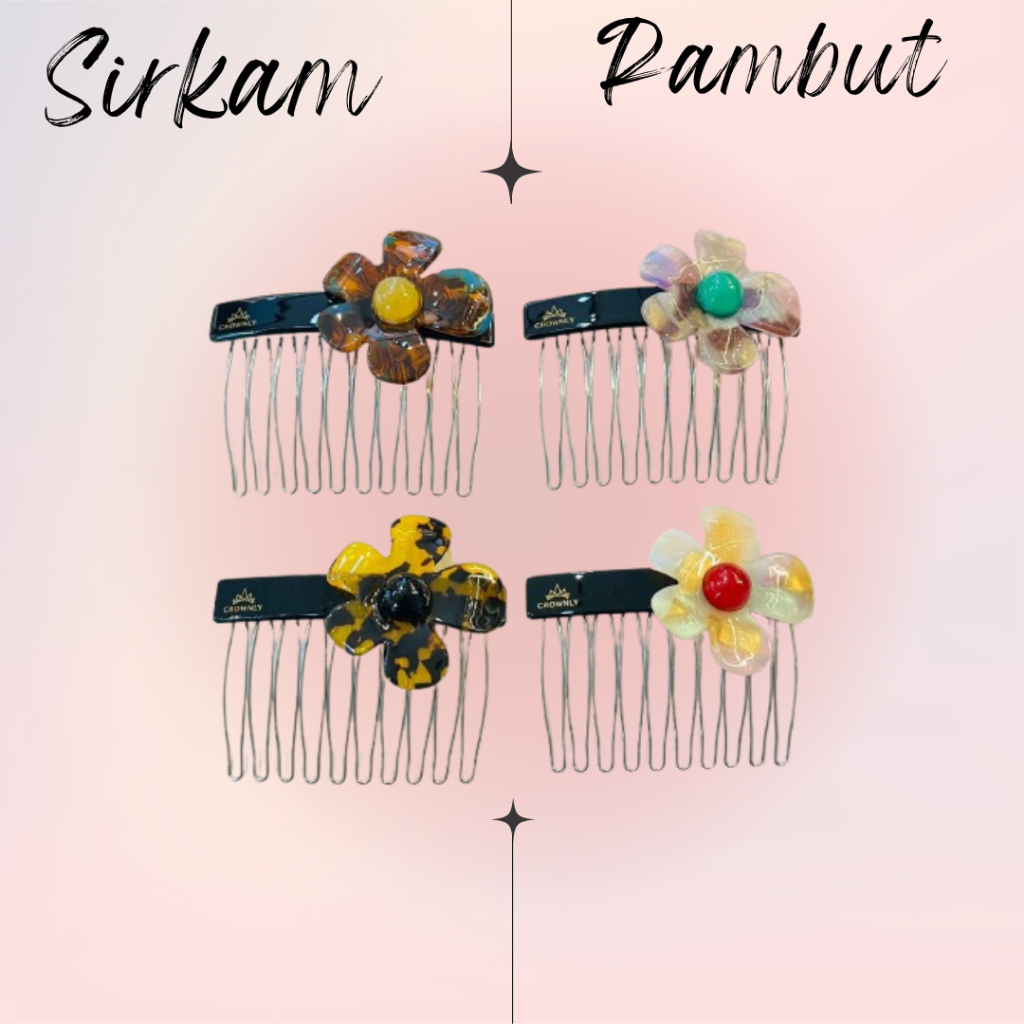 Sirkam Rambut Wanita / Sirkam Sanggul Korea / Sirkam Rambut Bunga